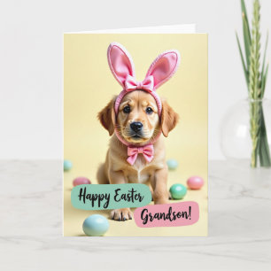 Puppy Pastel Eggs Easter Card