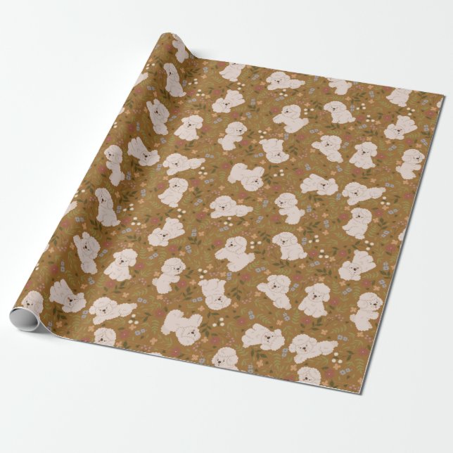 Puppy Pattern Wrapping Paper (Unrolled)
