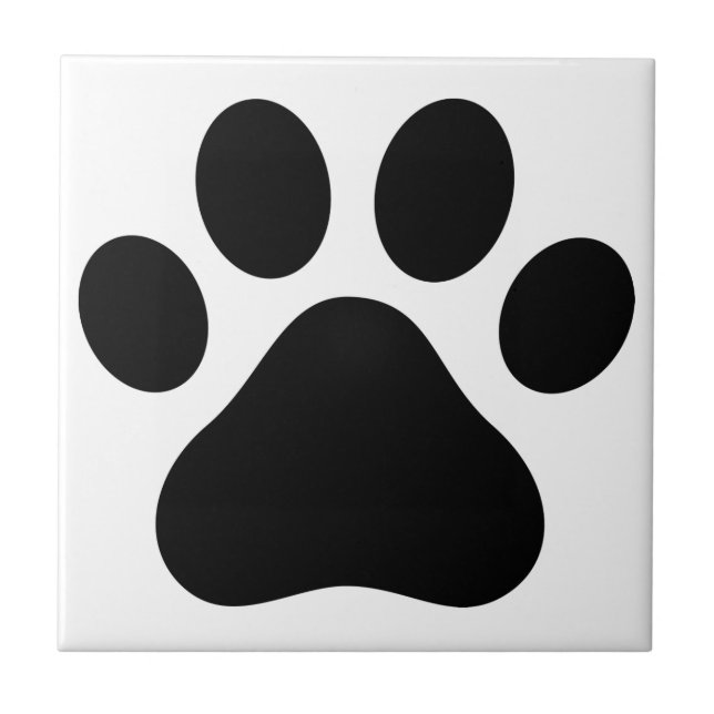 Puppy Paw Ceramic Tile (Front)