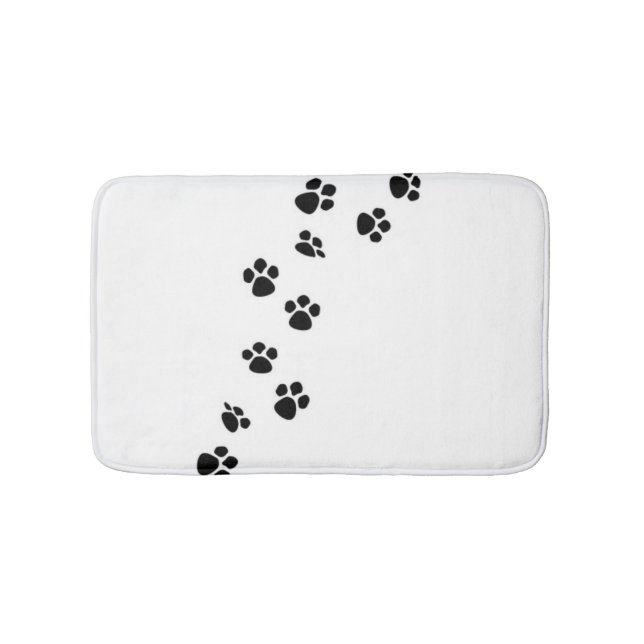 Puppy Paw Prints Bath Mat (Front)