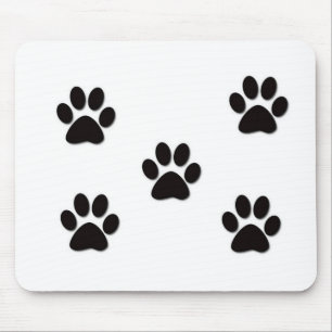 Puppy Paw Prints Mouse Pad