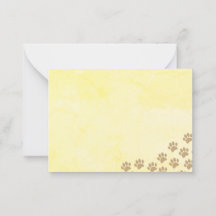 Puppy Paw Prints  Note Card