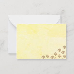 Puppy Paw Prints  Note Card