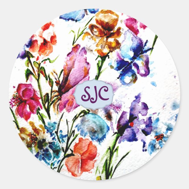 PUPPY PAW PRINTS | ROUND STICKER (Front)