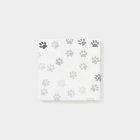 Puppy Paw Prints Sticky Notes Black and White