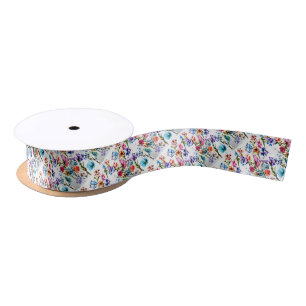 PUPPY PAW PRINTS   WRAPPING RIBBON SATIN RIBBON
