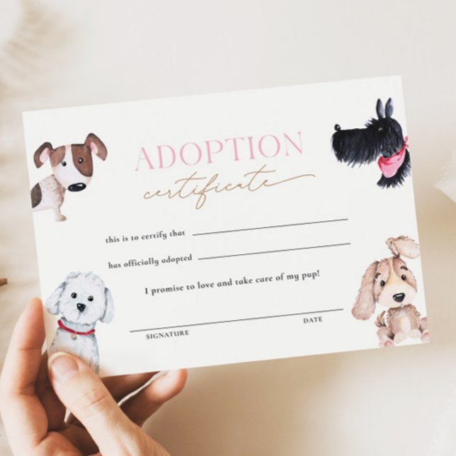Puppy Paw-ty Adoption Certificate (Creator Uploaded)