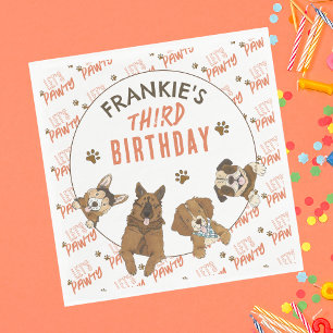 Puppy Paw-ty Birthday Party Napkin