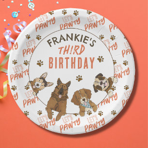 Puppy Paw-ty Birthday Party Paper Plate