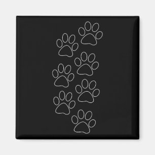 Puppy Paws Dog Prints Dad Pup Mom Good Boy New Res Magnet
