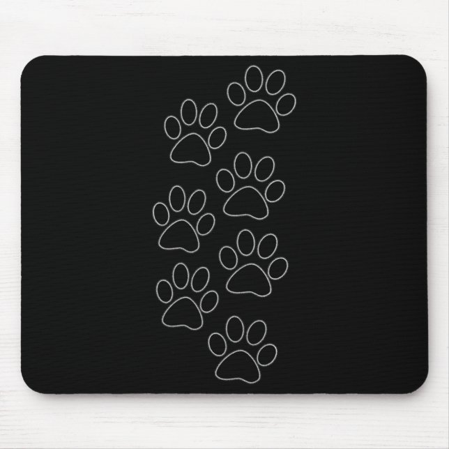 Puppy Paws Dog Prints Dad Pup Mom Good Boy New Res Mouse Pad (Front)