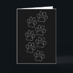 Puppy Paws Dog Prints Dad Pup Mum Good Boy New Res Card<br><div class="desc">Puppy Paws Dog Prints Dad Pup Mum Good Boy New Rescue Premium</div>