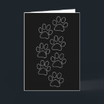 Puppy Paws Dog Prints Dad Pup Mum Good Boy New Res Card<br><div class="desc">Puppy Paws Dog Prints Dad Pup Mum Good Boy New Rescue Premium</div>