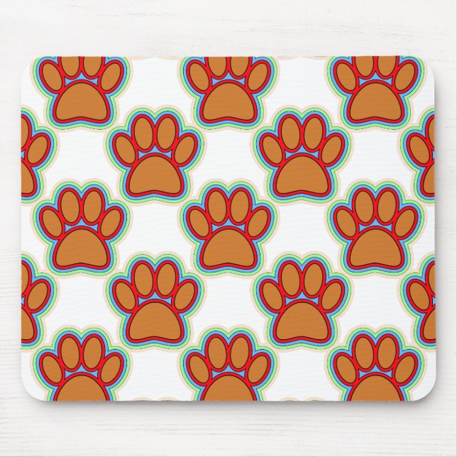 Puppy Paws Mouse Pad (Front)