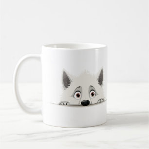 Puppy Peeking Cute Adorable Funny Animal Cartoon  Coffee Mug