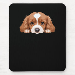 Puppy Peeking Cute Adorable Funny Animal Cartoon Mouse Pad