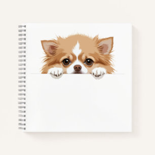 Puppy Peeking Cute Adorable Funny Animal Cartoon Notebook
