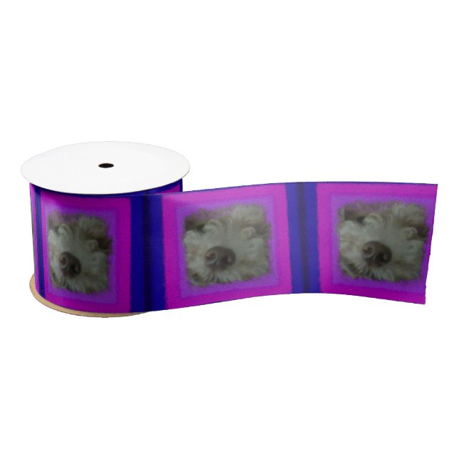 Puppy photo Ribbon Satin Ribbon (Spool)