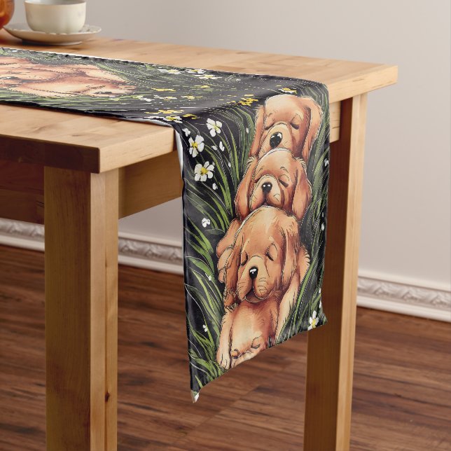 Puppy Pile Table Runner (In Situ)