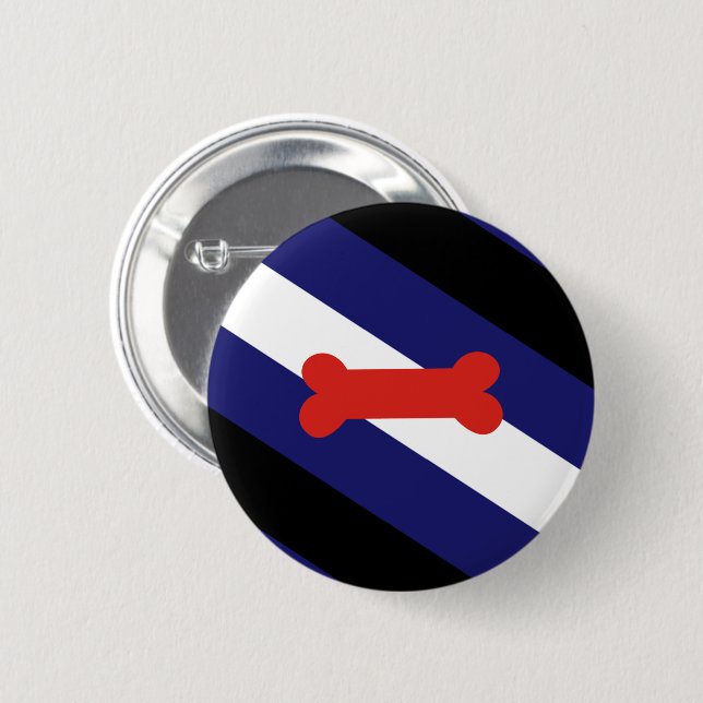 Puppy Play Pride Flag 6 Cm Round Badge (Front & Back)