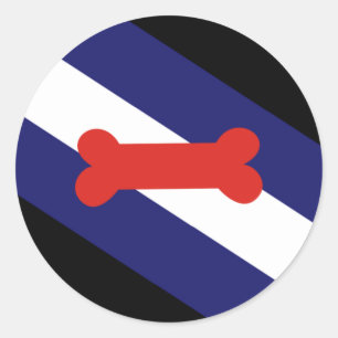 Puppy Play Pride Flag Classic Round Sticker