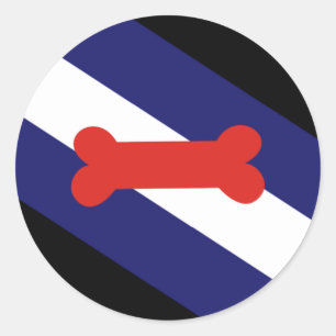 Puppy Play Pride Flag Classic Round Sticker