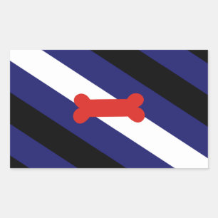 Puppy Play Pride Flag Rectangular Sticker