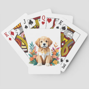 Puppy Playful Adorable Fun Colourful Joyful Animal Playing Cards