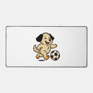 Puppy playing Soccer Desk Mat