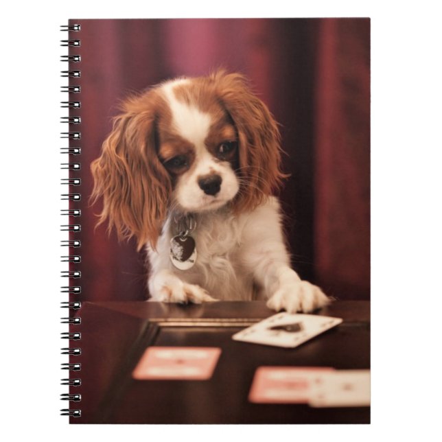 Puppy Plays Cards Notebook (Front)