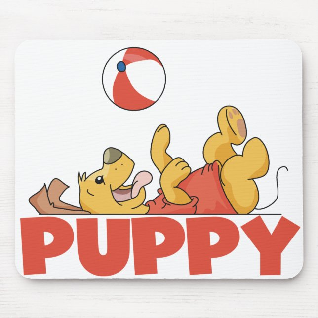 Puppy Plays  Mouse Pad (Front)
