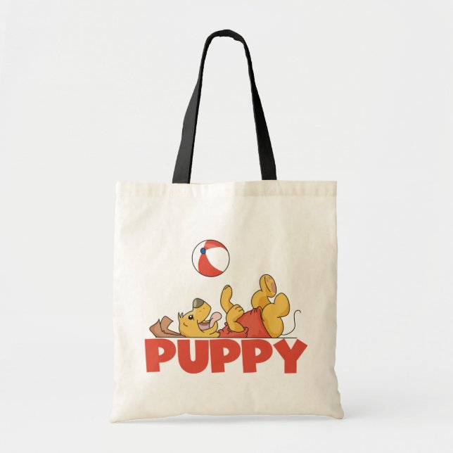 Puppy Plays TShirts and Gifts Tote Bag (Front)