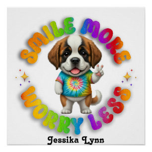 Puppy Positive Mental Health Custom Personalise Poster