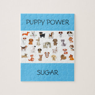 "PUPPY POWER" puzzle with custom name of puppy.