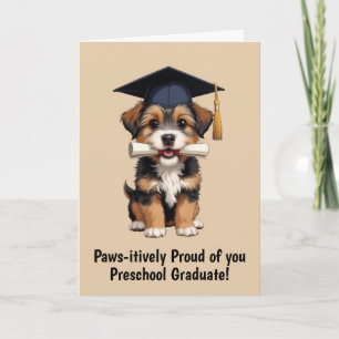 Puppy Preschool Graduation Card