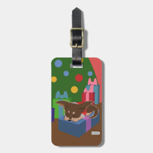 Puppy Present Luggage Tag