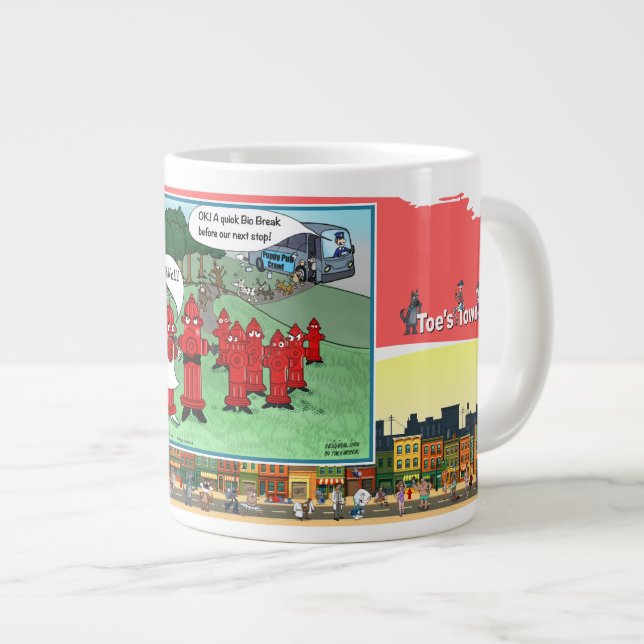 Puppy Pub Crawl | Wedding Large Coffee Mug (Front Right)