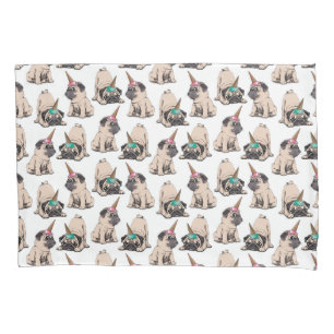 Puppy Pugs   Aspiring Unicorn Pattern Pillowcase