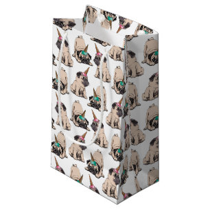 Puppy Pugs   Aspiring Unicorn Pattern Small Gift Bag