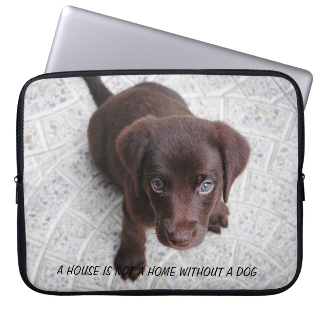 Puppy Quote Laptop Sleeve (Front)