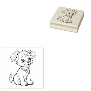 Puppy Rubber Stamp