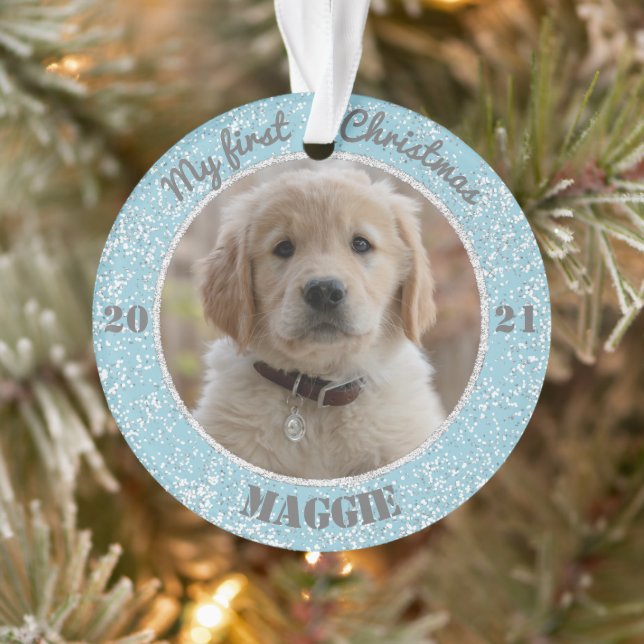 Puppy’s First Christmas Photo Ornament (Tree)
