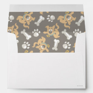 Puppy Scooby-Doo Bone & Paw Print Pattern Envelope
