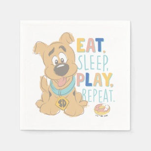 Puppy Scooby-Doo "Eat, Sleep, Play, Repeat" Napkin