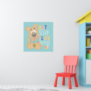 Puppy Scooby-Doo "Eat, Sleep, Play, Repeat" Poster