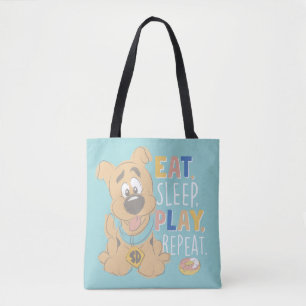 Puppy Scooby-Doo "Eat, Sleep, Play, Repeat" Tote Bag