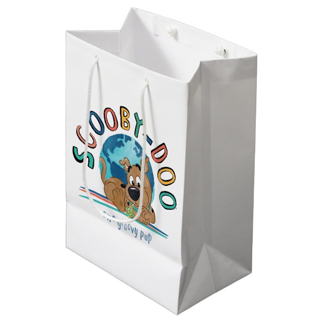 Puppy Scooby-Doo "One Groovy Pup" Medium Gift Bag (Front Angled)