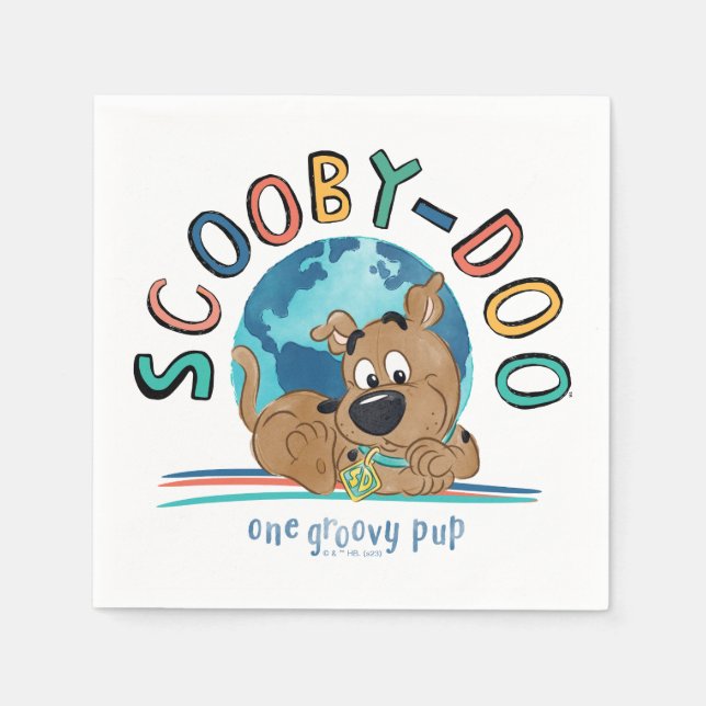 Puppy Scooby-Doo "One Groovy Pup" Napkin (Front)