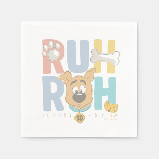 Puppy Scooby-Doo "Ruh Roh" Napkin (Front)