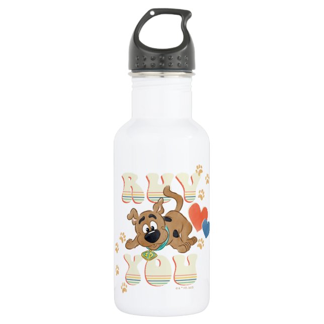 Puppy Scooby-Doo "Ruv You" 532 Ml Water Bottle (Front)